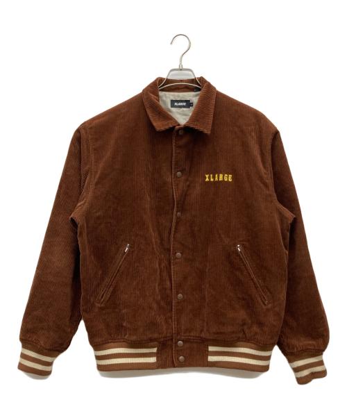 X-LARGE（エクストララージ）X-LARGE (エクストララージ) EMBROIDERY EMBLEM CORDUROY JACKET ブラウン サイズ:Lの古着・服飾アイテム