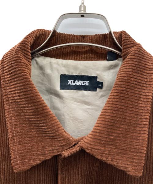 X-LARGE（エクストララージ）X-LARGE (エクストララージ) EMBROIDERY EMBLEM CORDUROY JACKET ブラウン サイズ:Lの古着・服飾アイテム