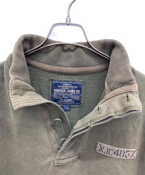 NAUTICA JEANS CO.（ノーティカジーンズカンパニ）NAUTICA JEANS CO. (ノーティカジーンズカンパニ) ヘンリーネックスウェット カーキ サイズ:Ｌの古着・服飾アイテム