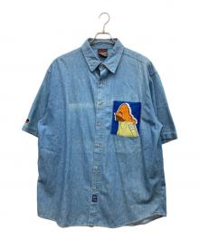 FUBU（フブ）の古着「ビッグシャツ」｜ブルー