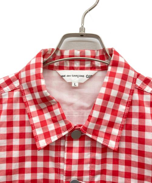 COMME des GARCONS GIRL（コムデギャルソンガール）COMME des GARCONS GIRL (コムデギャルソンガール) ギンガムチェックシャツジャケット レッド サイズ:Lの古着・服飾アイテム