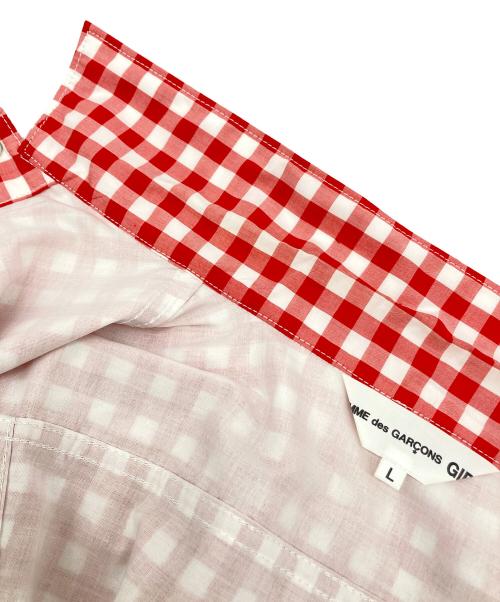 COMME des GARCONS GIRL（コムデギャルソンガール）COMME des GARCONS GIRL (コムデギャルソンガール) ギンガムチェックシャツジャケット レッド サイズ:Lの古着・服飾アイテム