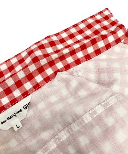 COMME des GARCONS GIRL（コムデギャルソンガール）COMME des GARCONS GIRL (コムデギャルソンガール) ギンガムチェックシャツジャケット レッド サイズ:Lの古着・服飾アイテム