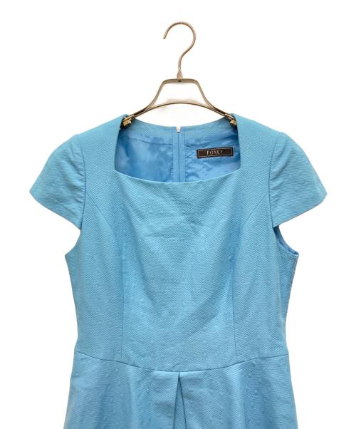 FOXEY（フォクシー）FOXEY (フォクシー) スクエアネックワンピース スカイブルー サイズ:40の古着・服飾アイテム