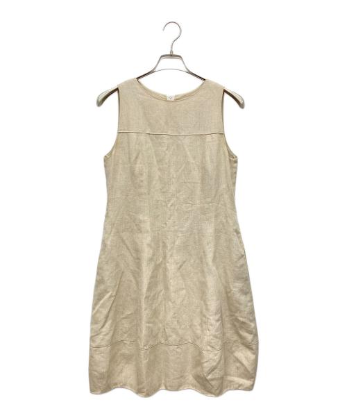 FOXEY（フォクシー）FOXEY (フォクシー) リネンドロップノースリーブワンピース ベージュ サイズ:40の古着・服飾アイテム