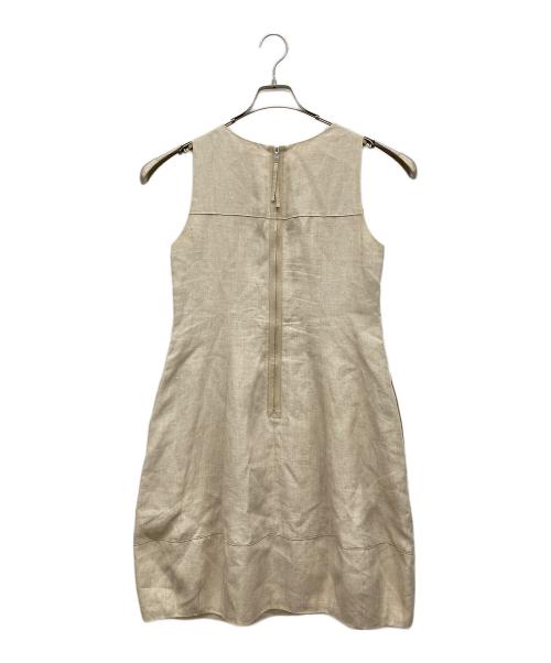 FOXEY（フォクシー）FOXEY (フォクシー) リネンドロップノースリーブワンピース ベージュ サイズ:40の古着・服飾アイテム