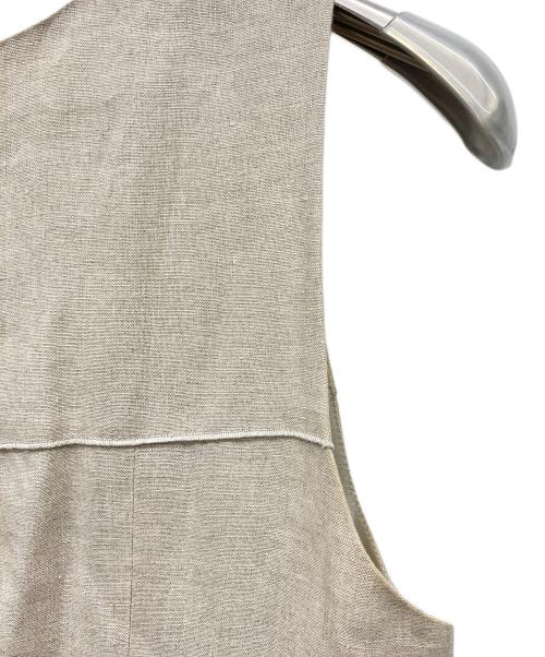 FOXEY（フォクシー）FOXEY (フォクシー) リネンドロップノースリーブワンピース ベージュ サイズ:40の古着・服飾アイテム