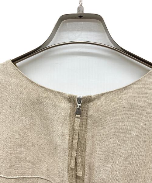 FOXEY（フォクシー）FOXEY (フォクシー) リネンドロップノースリーブワンピース ベージュ サイズ:40の古着・服飾アイテム
