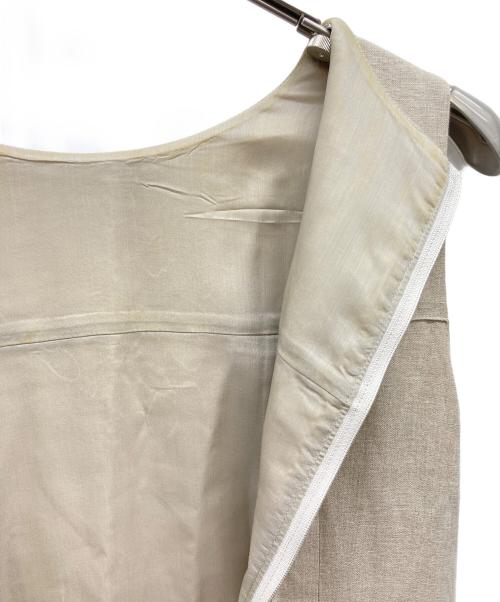 FOXEY（フォクシー）FOXEY (フォクシー) リネンドロップノースリーブワンピース ベージュ サイズ:40の古着・服飾アイテム