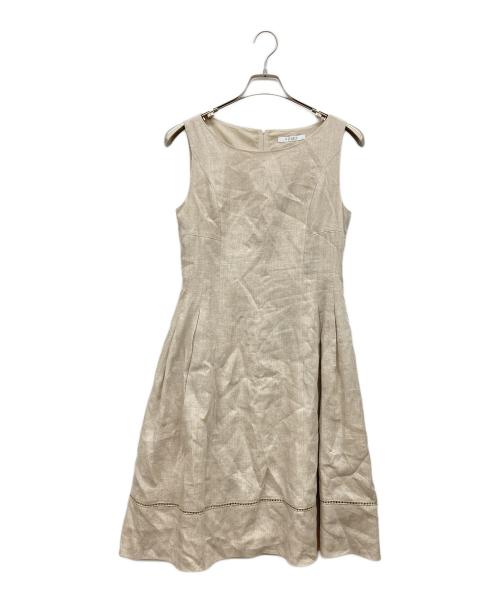 FOXEY（フォクシー）FOXEY (フォクシー) リネンノースリーブワンピース ベージュ サイズ:40の古着・服飾アイテム