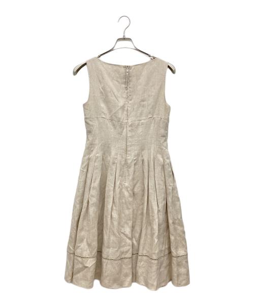 FOXEY（フォクシー）FOXEY (フォクシー) リネンノースリーブワンピース ベージュ サイズ:40の古着・服飾アイテム