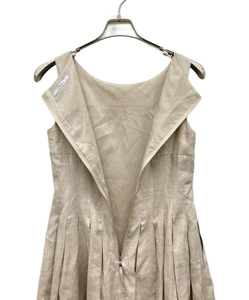 FOXEY（フォクシー）FOXEY (フォクシー) リネンノースリーブワンピース ベージュ サイズ:40の古着・服飾アイテム