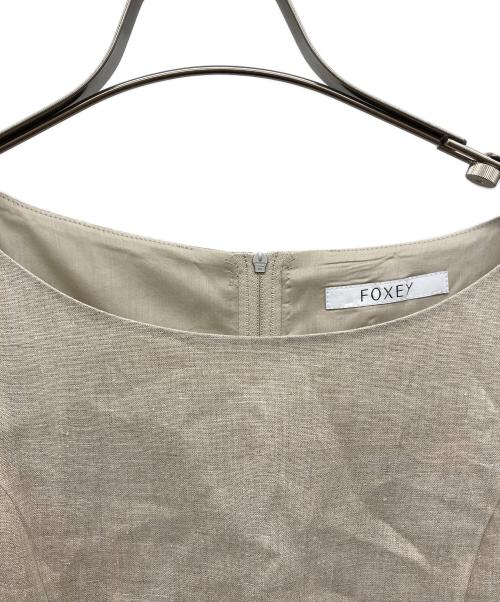 FOXEY（フォクシー）FOXEY (フォクシー) リネンノースリーブワンピース ベージュ サイズ:40の古着・服飾アイテム