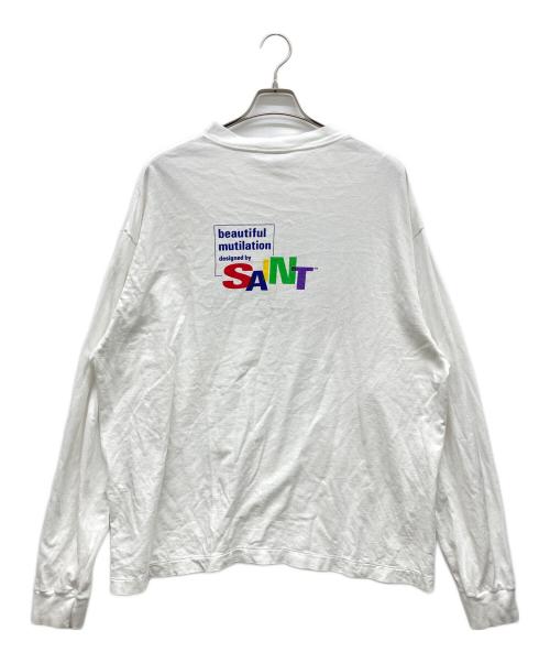SAINT MICHAEL（セントマイケル）SAINT MICHAEL (セントマイケル) BEAUTIFUL SAINT LS TEE ホワイト サイズ:XLの古着・服飾アイテム