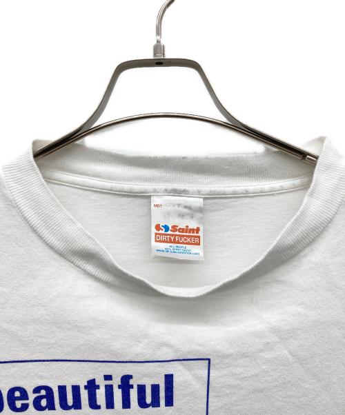 SAINT MICHAEL（セントマイケル）SAINT MICHAEL (セントマイケル) BEAUTIFUL SAINT LS TEE ホワイト サイズ:XLの古着・服飾アイテム