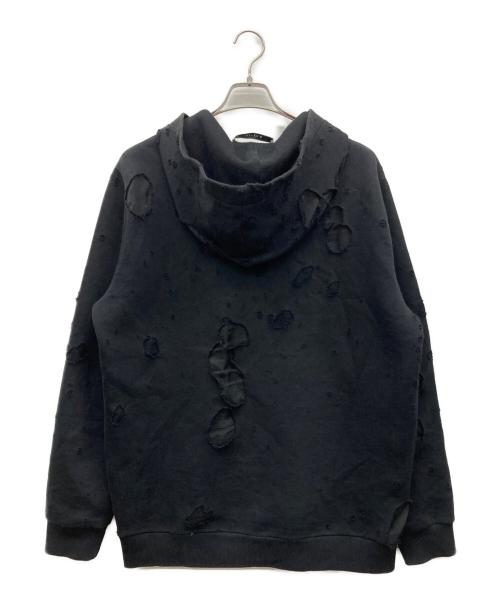 GIVENCHY（ジバンシィ）GIVENCHY (ジバンシィ) Destroyed Logo Pullover ブラック サイズ:Lの古着・服飾アイテム