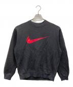 NIKEナイキ）の古着「ビックスウォッシュスウェット」｜ブラック×レッド