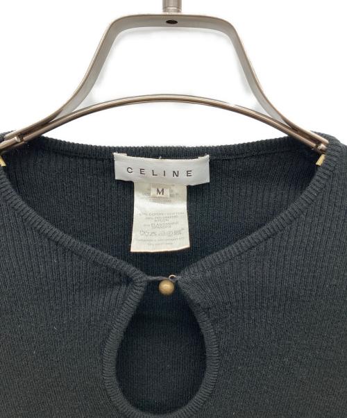 CELINE（セリーヌ）CELINE (セリーヌ) 半袖ニット ブラック サイズ:Mの古着・服飾アイテム