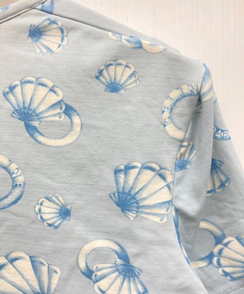 CELINE（セリーヌ）CELINE (セリーヌ) 総柄半袖カットソー スカイブルー サイズ:40の古着・服飾アイテム