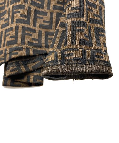 FENDI（フェンディ）FENDI (フェンディ) ズッカ柄長袖シャツ ブラウン×ブラック サイズ:44の古着・服飾アイテム