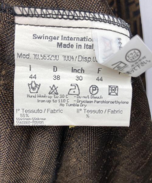 FENDI（フェンディ）FENDI (フェンディ) ズッカ柄長袖シャツ ブラウン×ブラック サイズ:44の古着・服飾アイテム