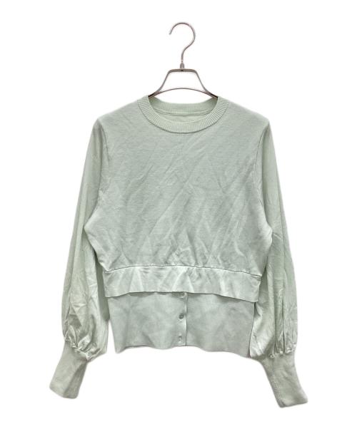 ADORE（アドーア）ADORE (アドーア) レイヤードヘムニット 黄緑 サイズ:38の古着・服飾アイテム
