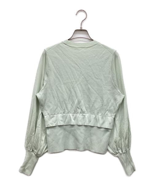 ADORE（アドーア）ADORE (アドーア) レイヤードヘムニット 黄緑 サイズ:38の古着・服飾アイテム