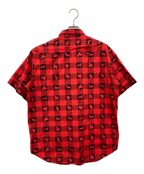 TENDERLOIN（テンダーロイン）TENDERLOIN (テンダーロイン) ウェスタン調総柄半袖シャツ レッド サイズ:Mの古着・服飾アイテム