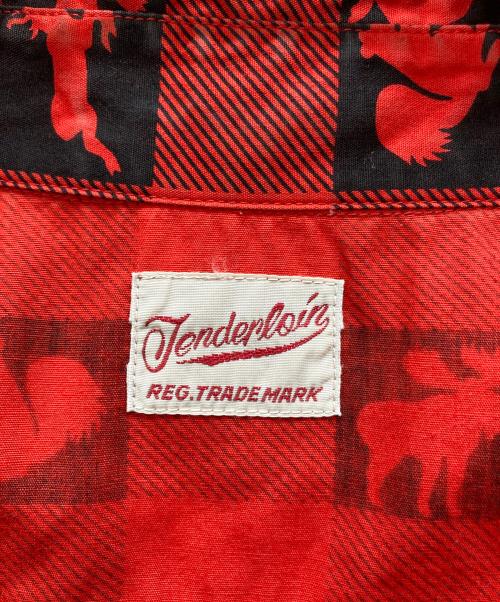 TENDERLOIN（テンダーロイン）TENDERLOIN (テンダーロイン) ウェスタン調総柄半袖シャツ レッド サイズ:Mの古着・服飾アイテム