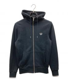 FRED PERRY（フレッドペリー）の古着「Hooded Zip Through Sweatshirt」｜ブラック