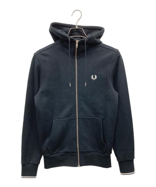FRED PERRY（フレッドペリー）FRED PERRY (フレッドペリー) Hooded Zip Through Sweatshirt ブラック サイズ:XSの古着・服飾アイテム