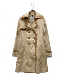 MONCLER（モンクレール）の古着「ダブルブレストトレンチコート」｜ベージュ