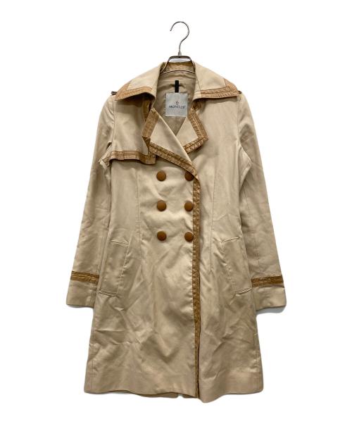 MONCLER（モンクレール）MONCLER (モンクレール) ダブルブレストトレンチコート ベージュの古着・服飾アイテム