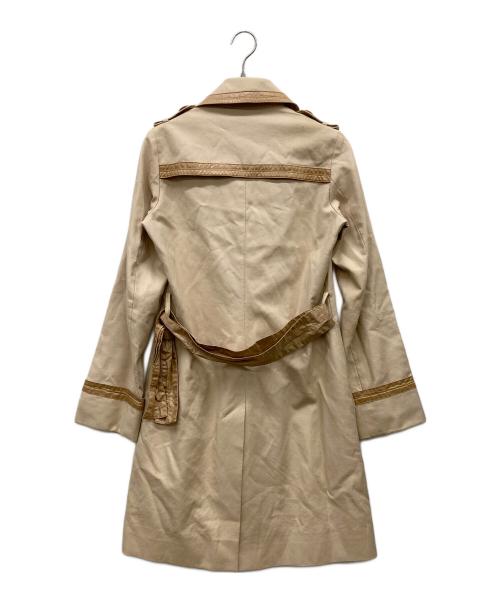MONCLER（モンクレール）MONCLER (モンクレール) ダブルブレストトレンチコート ベージュの古着・服飾アイテム