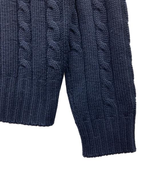FRED PERRY（フレッドペリー）FRED PERRY (フレッドペリー) Vネックケーブルニット ネイビー サイズ:36の古着・服飾アイテム