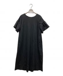 FRED PERRY（フレッドペリー）の古着「フリル袖半袖ワンピース」｜ブラック