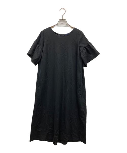 FRED PERRY（フレッドペリー）FRED PERRY (フレッドペリー) フリル袖半袖ワンピース ブラック サイズ:10 B79-87,T160-166の古着・服飾アイテム