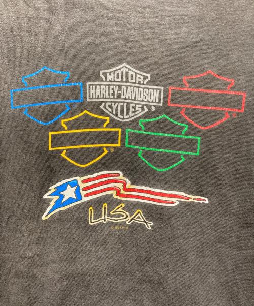 HARLEY-DAVIDSON（ハーレーダビッドソン）HARLEY-DAVIDSON (ハーレーダビッドソン) 90s プリントTシャツ BEEFYボディ ブラック サイズ:Mの古着・服飾アイテム