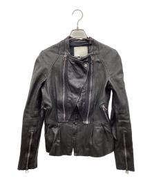 3.1 phillip lim（スリーワンフィリップリム）の古着「変形多重ジップレザージャケット」｜ブラック