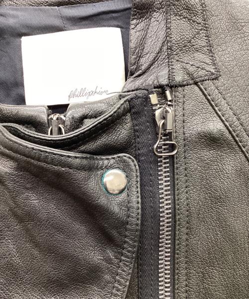 3.1 phillip lim（スリーワンフィリップリム）3.1 phillip lim (スリーワンフィリップリム) 変形多重ジップレザージャケット ブラックの古着・服飾アイテム