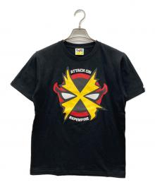 A BATHING APE（アベイシングエイプ）の古着「BAPEMAN X TEE」｜ブラック