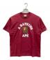 A BATHING APE（アベイシングエイプ）の古着「COLLEGE TEE」｜ボルドー