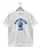 A BATHING APEアベイシングエイプ）の古着「CAMO COLLEDE TEE」｜ホワイト×ブルー