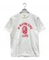 A BATHING APE（アベイシングエイプ）の古着「CAMO COLLEDE TEE」｜ホワイト×レッド