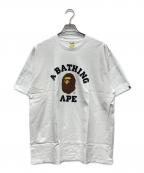 A BATHING APEアベイシングエイプ）の古着「COLLEGE TEE」｜ホワイト