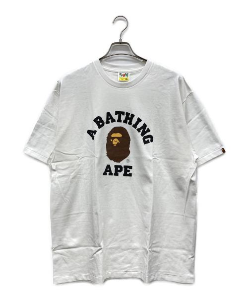 A BATHING APE（アベイシングエイプ）A BATHING APE (アベイシングエイプ) COLLEGE TEE ホワイト サイズ:2XLの古着・服飾アイテム