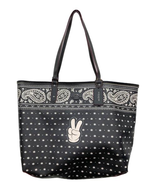COACH（コーチ）COACH (コーチ) Disney (ディズニー) リバーシブルトートバッグ ブラックの古着・服飾アイテム