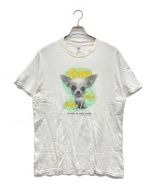 DELTA（デルタ）の古着「ドッグプリントTシャツ」｜ホワイト