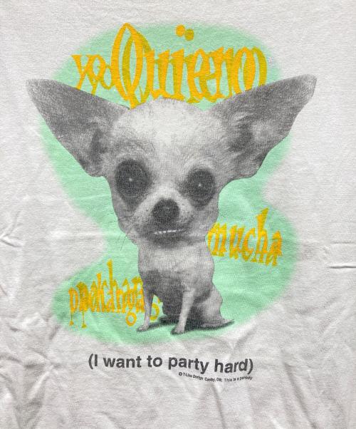 DELTA（デルタ）DELTA (デルタ) ドッグプリントTシャツ ホワイト サイズ:Lの古着・服飾アイテム