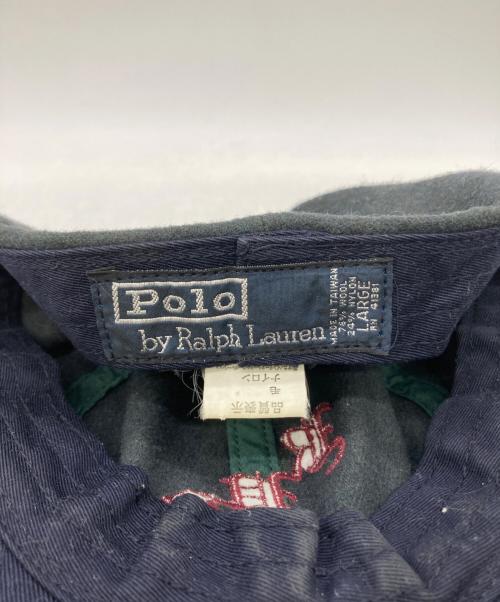 POLO RALPH LAUREN（ポロ・ラルフローレン）POLO RALPH LAUREN (ポロ・ラルフローレン) 90s ウールキャップ グリーン サイズ:LARGEの古着・服飾アイテム